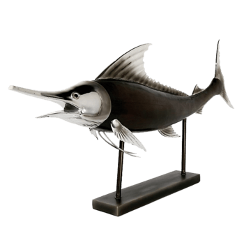 黑色金属鱼形家居摆件