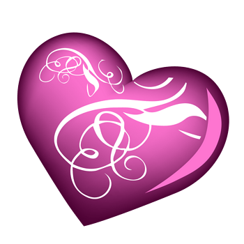 紫色爱心图案
