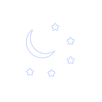 手绘简约月亮星星简笔画