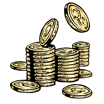 矢量手绘钱币