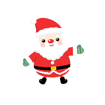 清新可爱卡通圣诞老人免抠