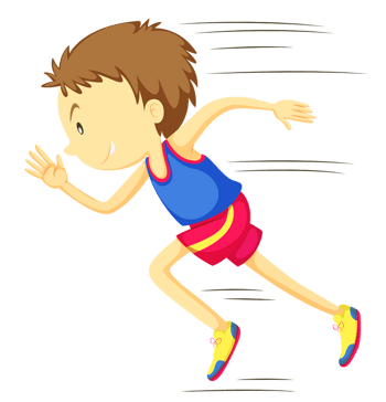 卡通校园短跑运动会