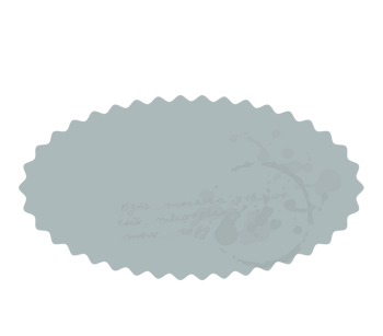 椭圆形蓝色花边矢量