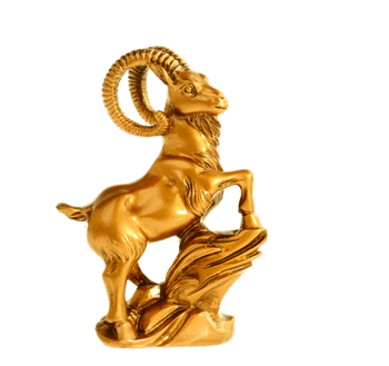 金色山羊雕塑