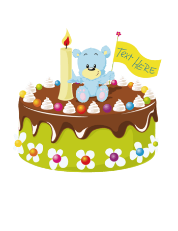 可爱小熊生日蛋糕