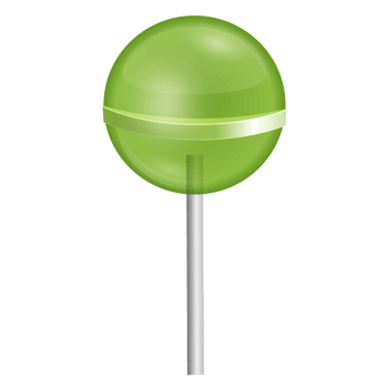 绿色圆形棒棒糖