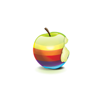 彩虹苹果超清png图标