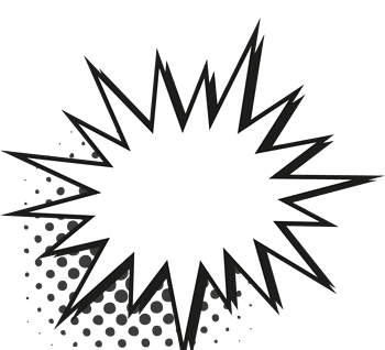 爆炸气泡对话框矢量素材