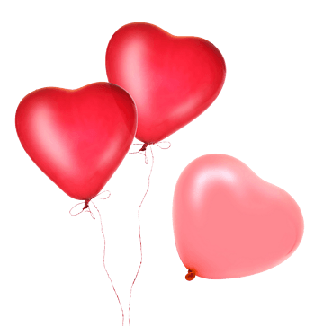 粉色爱心气球