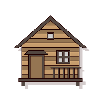 圆形木质小屋png元素素材图片下载-万素网