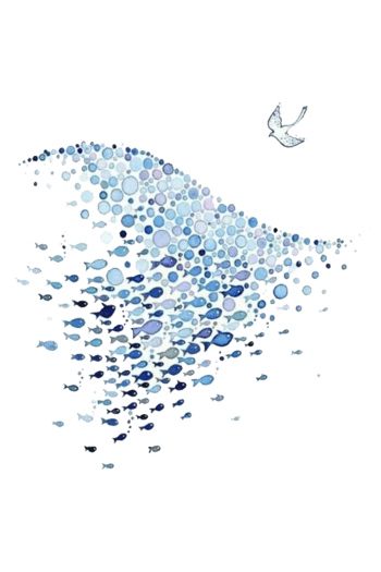 飞鸟与鱼图片素材