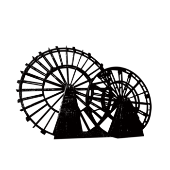 水车转轮风筝塔