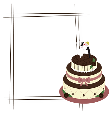 矢量生日蛋糕边框