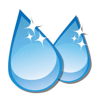 澄澈干净的水滴矢量素材