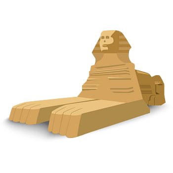 埃及狮身人面像图标矢量