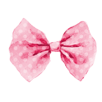 水彩可爱粉红色蝴蝶结
