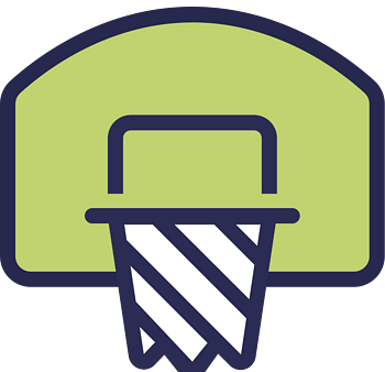 卡通运动图标篮球框