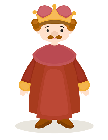 卡通国王矢量图