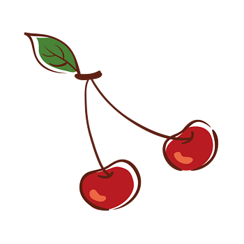 手绘樱桃png素材