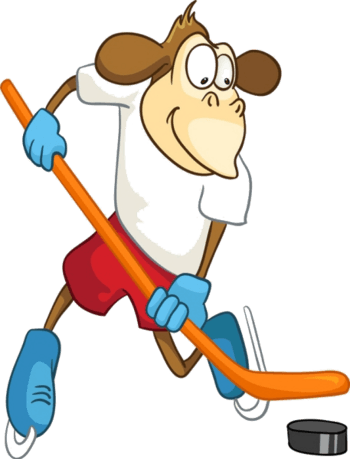 卡通猴子铲土素材