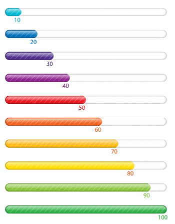 创意进度条矢量元素