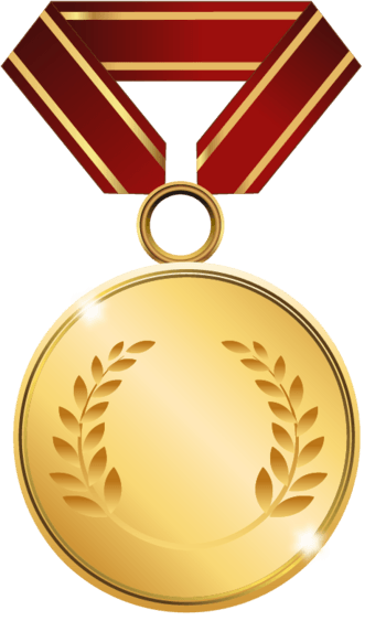 金色奖杯奖章矢量素材