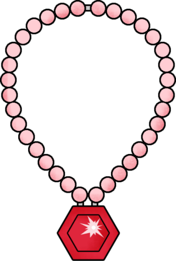 手绘卡通钻石项链