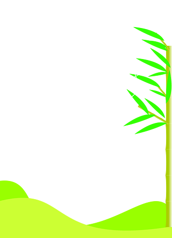 矢量绿色竹子文案底板