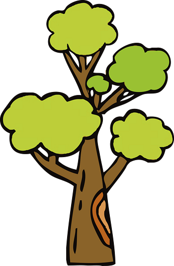 绿色卡通矢量小树ai素材