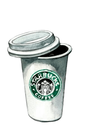 手绘星巴克杯子