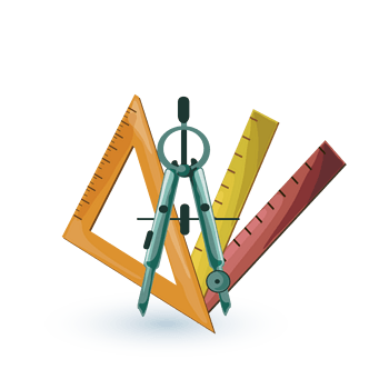 圆规尺子png素材