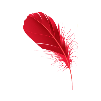 红色羽毛