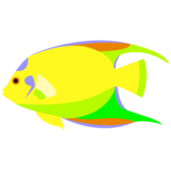 卡通海洋动物彩虹鱼