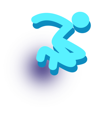 唯美精美运动卡通小人阴影