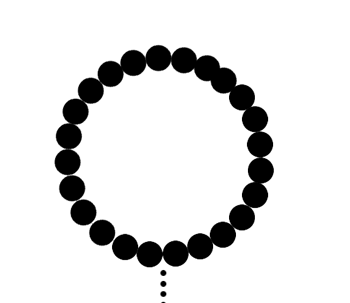 黑色扁平佛珠手串