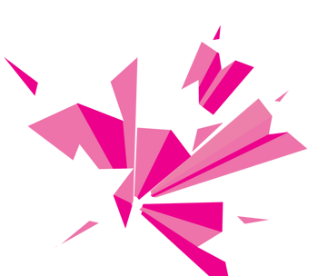 矢量手绘粉色立体星星