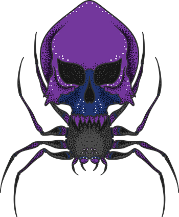 矢量手绘恐怖蜘蛛