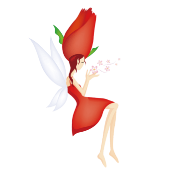 矢量卡通玫瑰公主