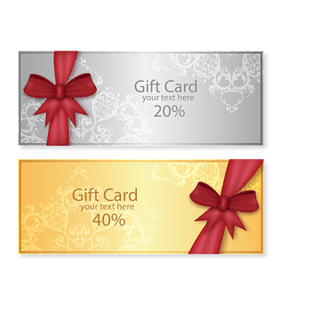 2款红色礼品券矢量素材