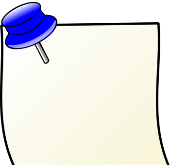 卡通画像蓝色订书针