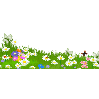 卡通草坪天空背景