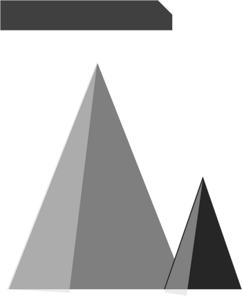 灰色透明立体三角形