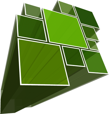 绿色立体正方形