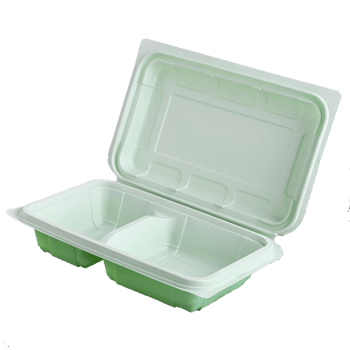 简单式环保绿色一次性饭盒