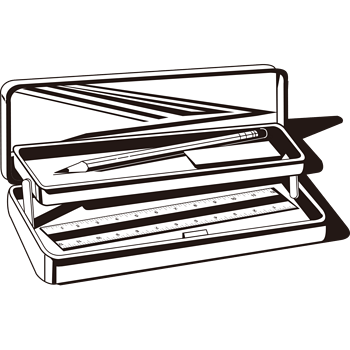 手绘文具盒图案