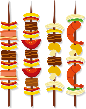 矢量烤肉串免抠元素图片-元素素材2432463-万素网