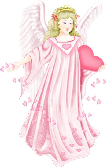 粉色爱心天使