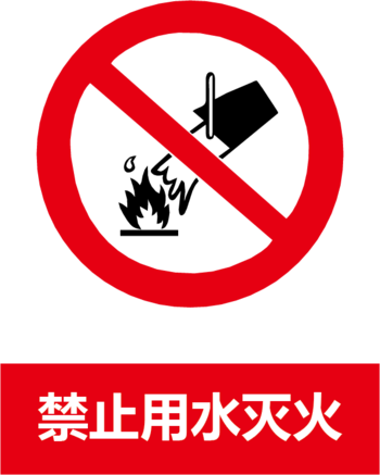 禁止用水灭火