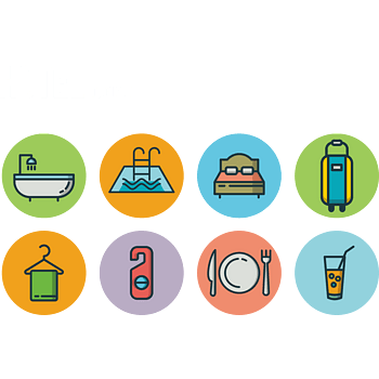 矢量图酒店用品