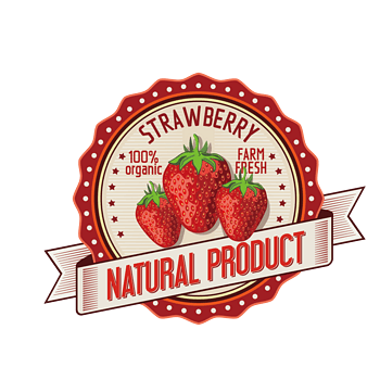 矢量草莓标签